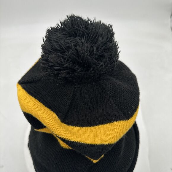 Boston Bruins New Era Black Yellow  Pom Beanie - Picture 3 of 10